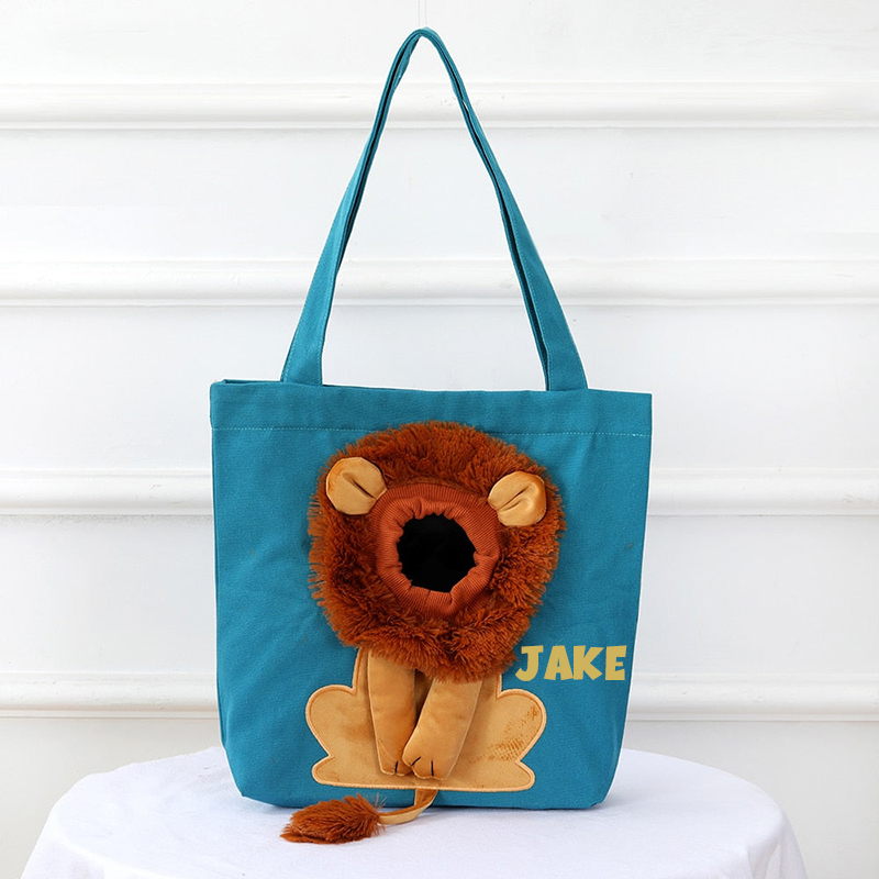 Personalized Lion Design Portable Breathable Cute Pet Carriers | BKPet60