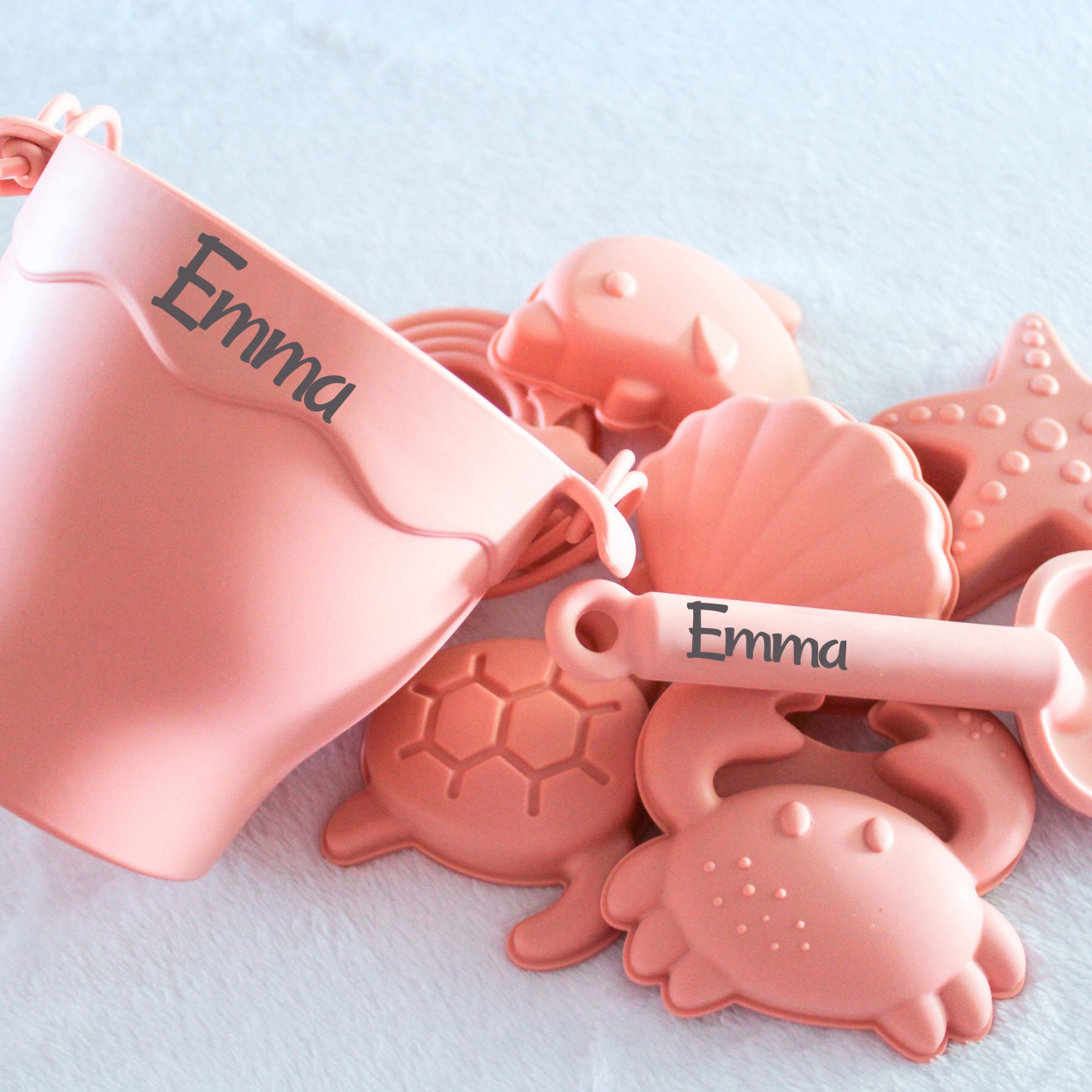 Personalized Kids Silicone Beach Bucket Set | CWToy52