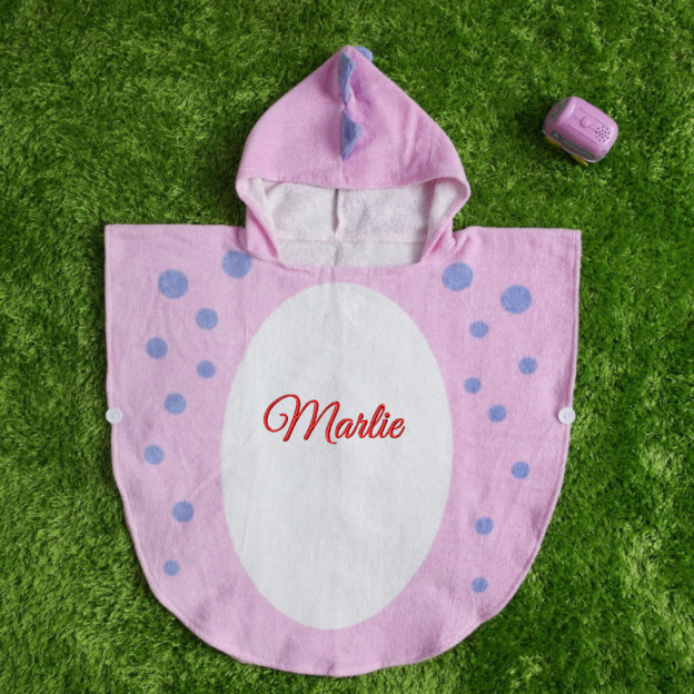 Personalized Embroidery Dinosaur Hooded Beach Towel for Summer & Beach | Cwbeach118