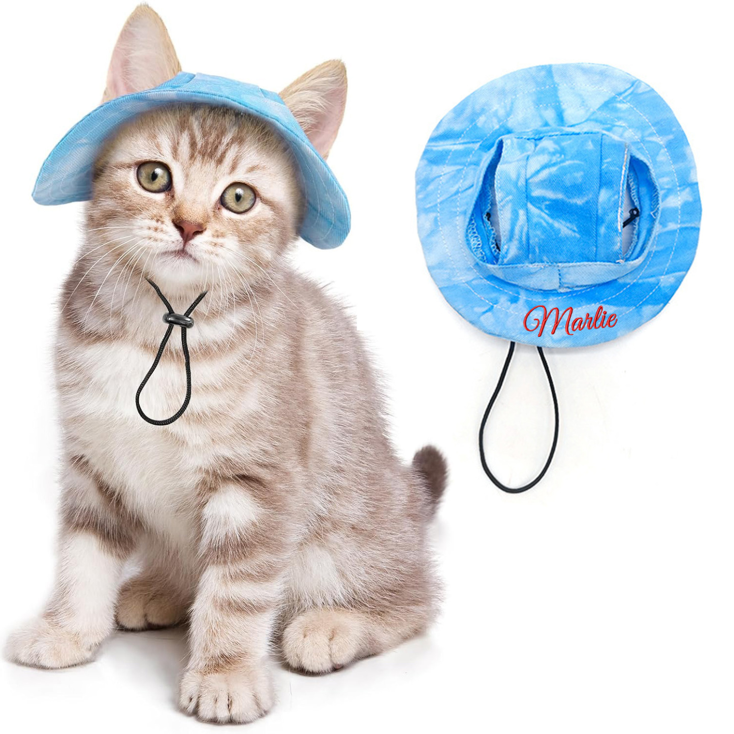 Personalized Embroidery Pet Sun Hat with Ear Holes | BKPet66