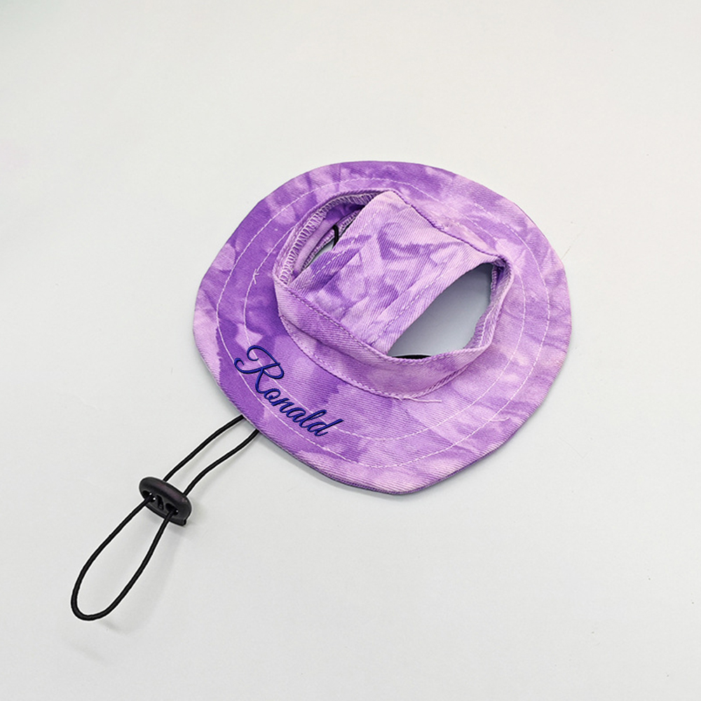 Personalized Embroidery Pet Sun Hat with Ear Holes | BKPet66