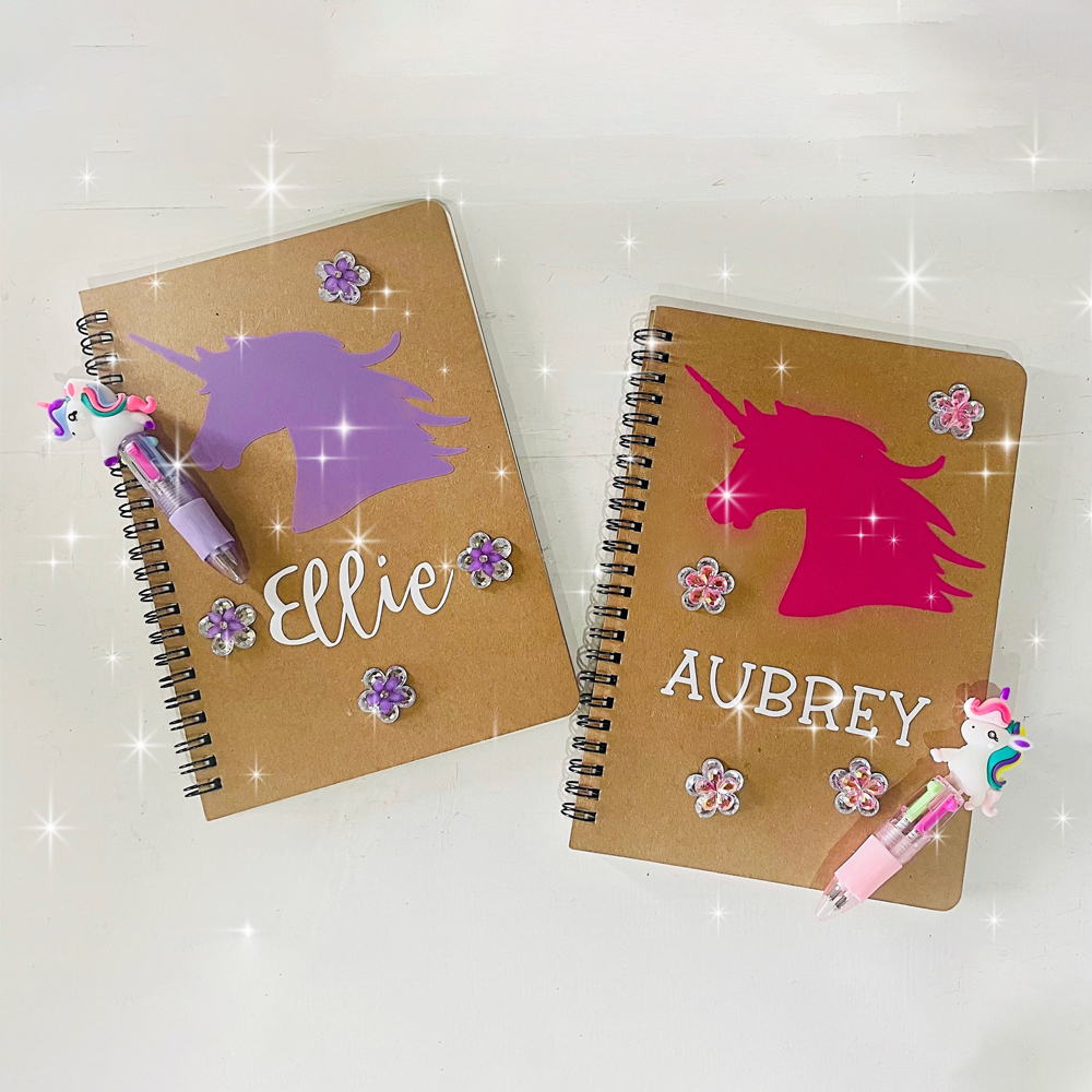 Personalized Unicorn Notebook and Pen Set for Kids | CWToy07