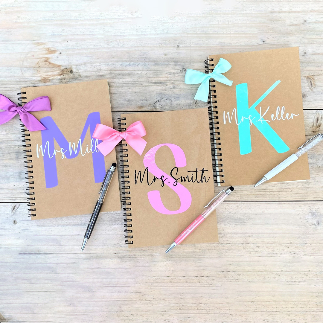 Personalized Pen Teacher Notebook for Teacher Appreciation Gift | CWTeach10