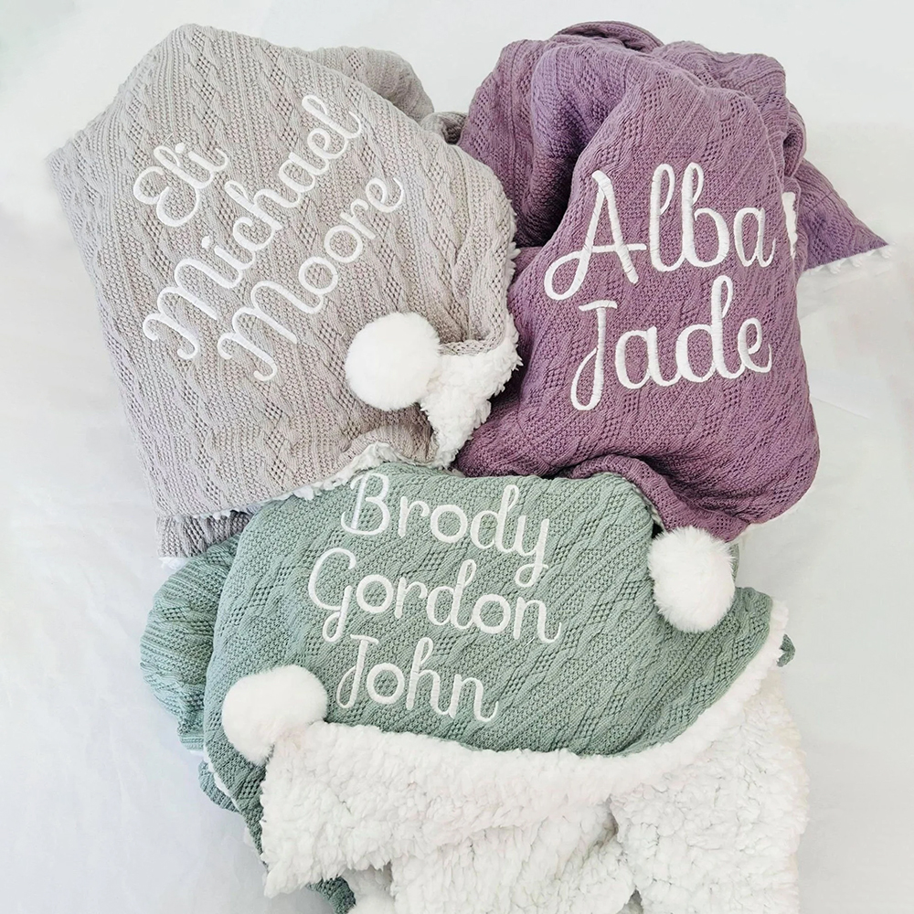Personalized Embroidered Soft Fleece Baby Blanket | CWBaby80