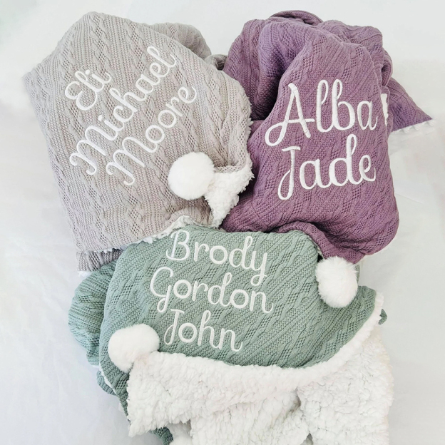 Personalized Embroidered Soft Fleece Baby Blanket | CWBaby80