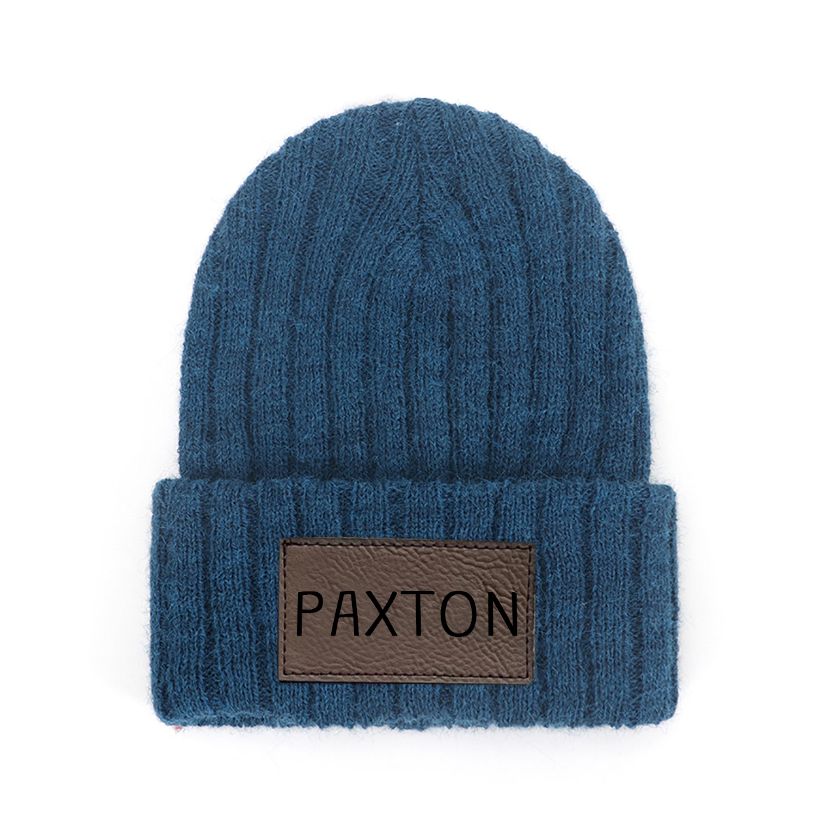 Personalized Leather Patch Infant Beanie for Comfort & Unique | HSKid30