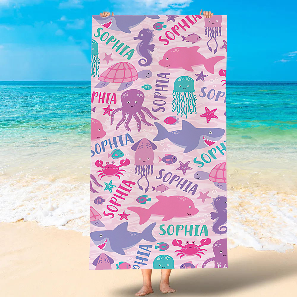 Personalized Lovely Kid Towel for Summer & Beach | CWTowel125