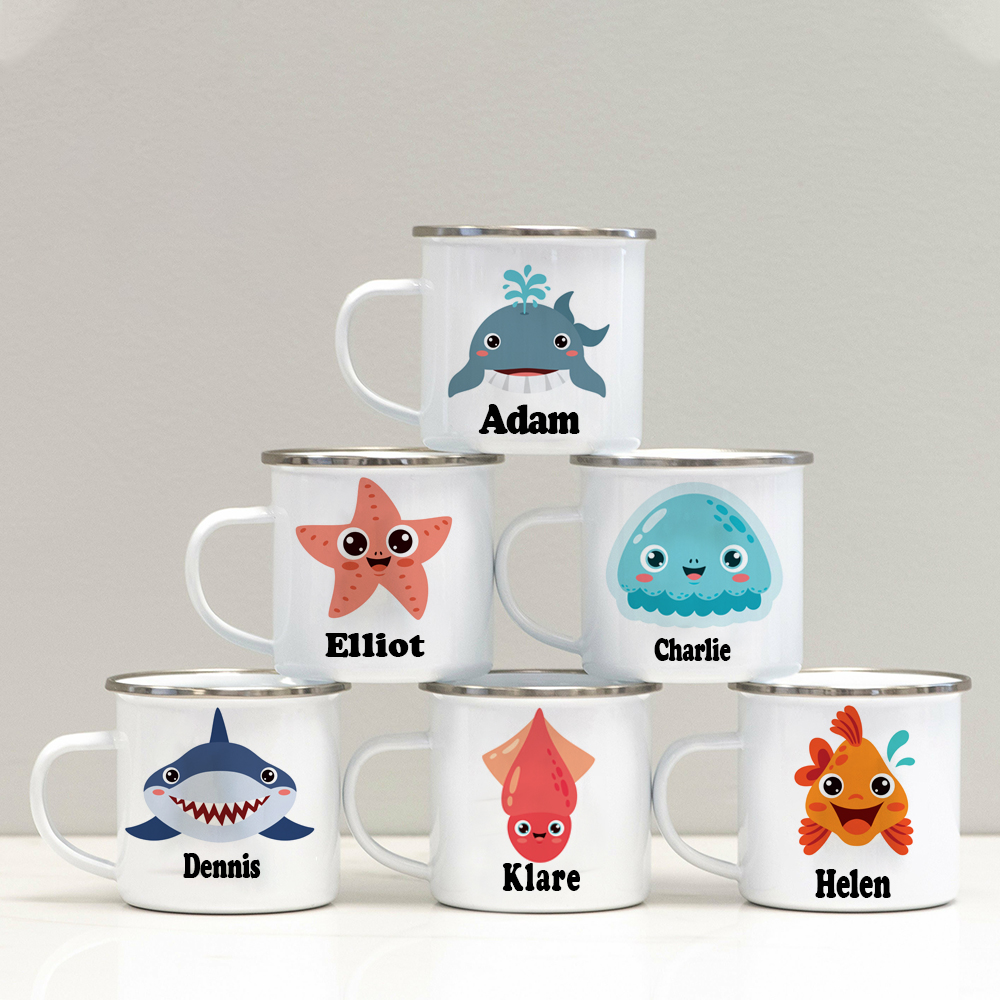 Personalised 12oz Ocean Animals Mugs for Kids  | KidMug17