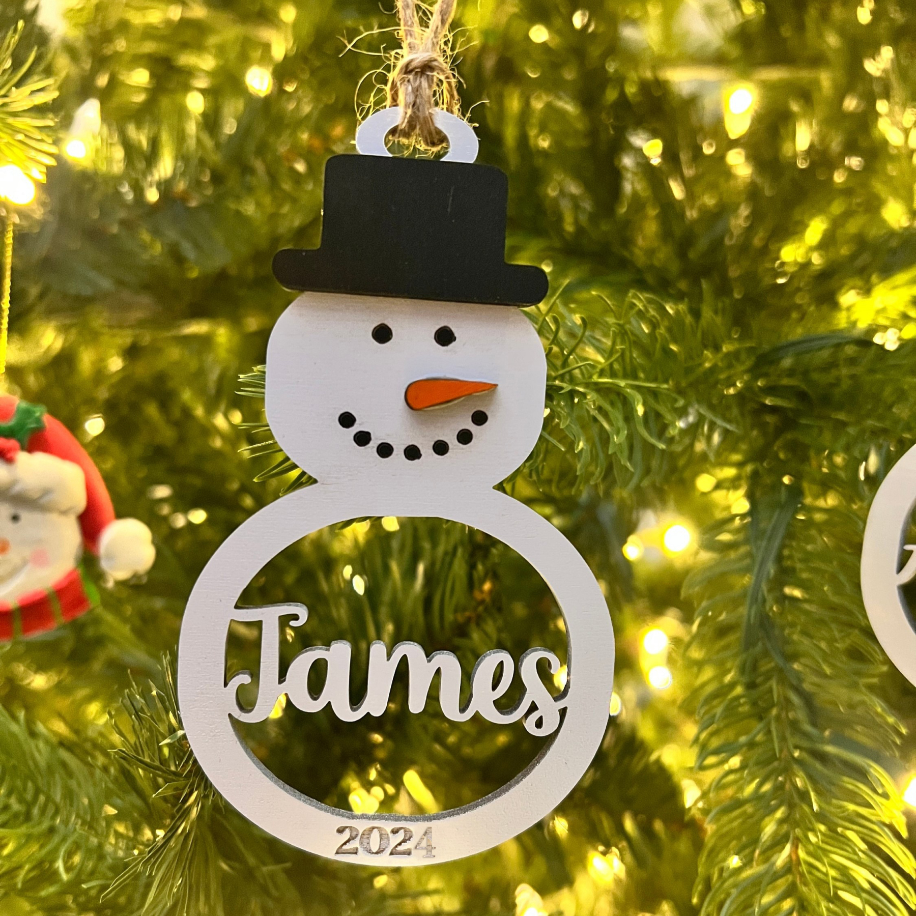 Personalized Snowman Wooden Christmas Ornaments | MCGift27