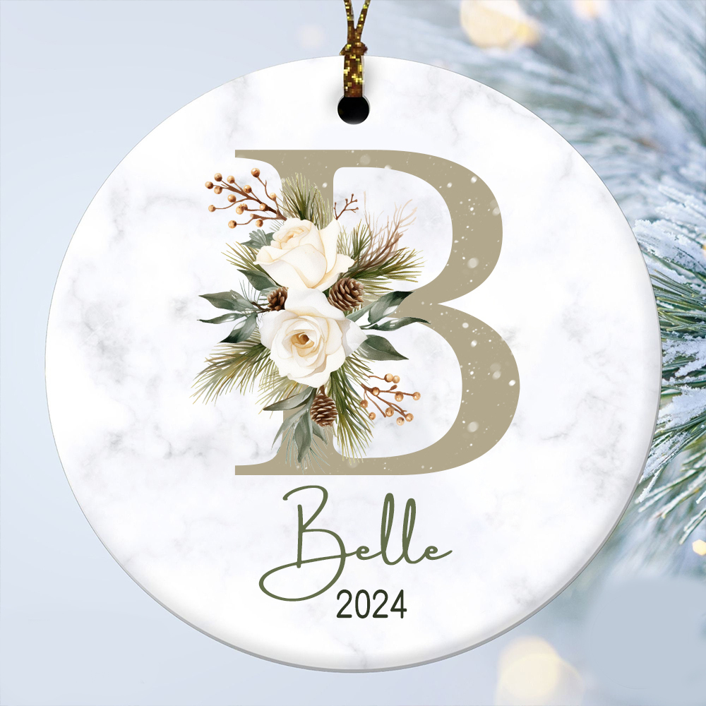 Personalized Family Monogram Christmas Ornament | MCGift36