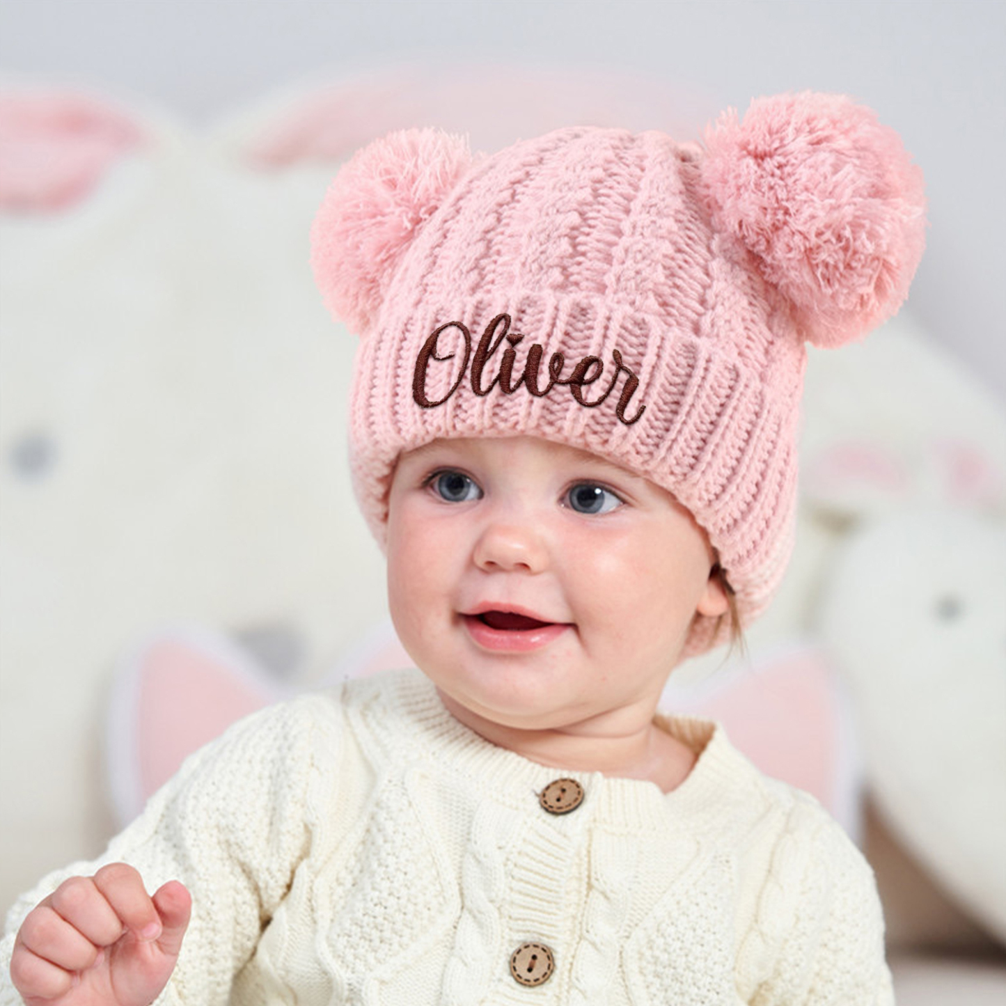 Personalized Embroidery Pom Pom Hat for Comfort & Unique | HSKid17