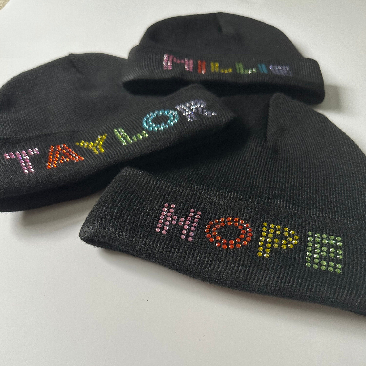 Personalized Kid Sparkly Rhinestone Beanie for Comfort & Unique | HSKid43