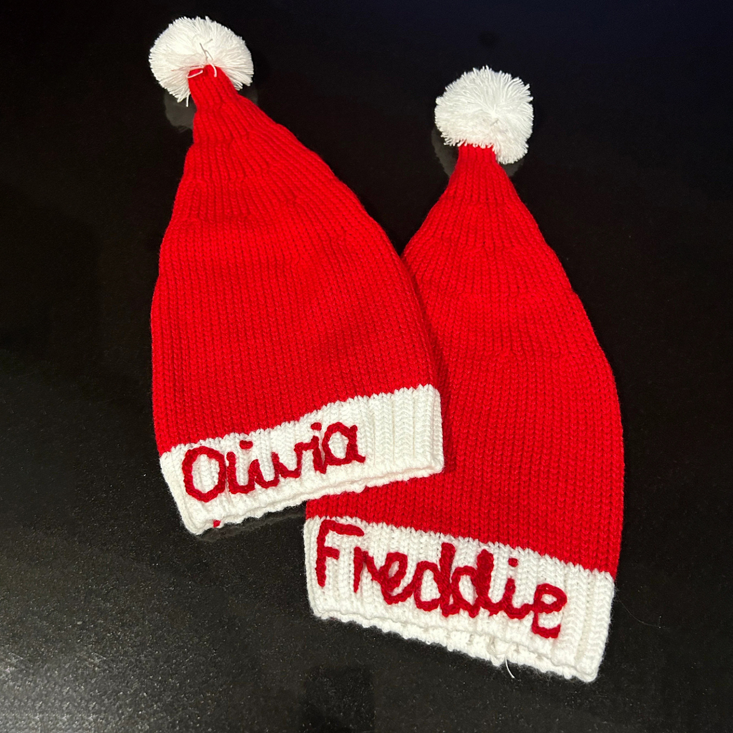 Personalized Hand Embroidered Christmas Santa Hat | MCGift53 