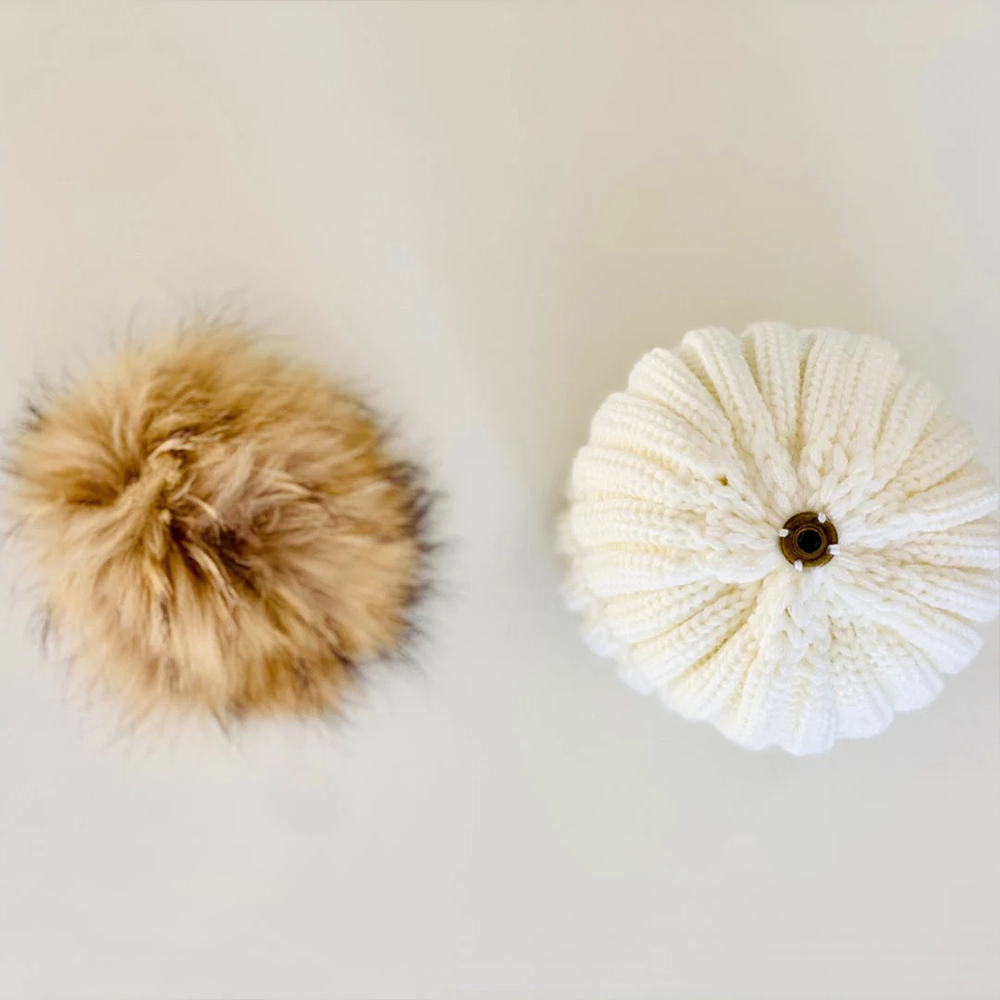 Personalized Embroidery Kid Pom Pom Hat With Scarf | HSKid48