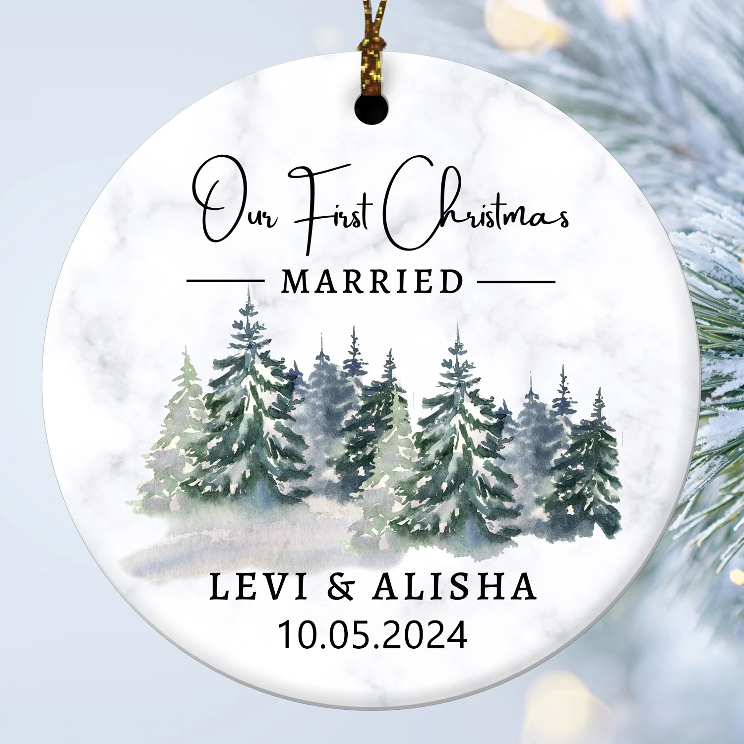 Personalized Christmas Anniversary Ornaments Decoration | MCGift3602