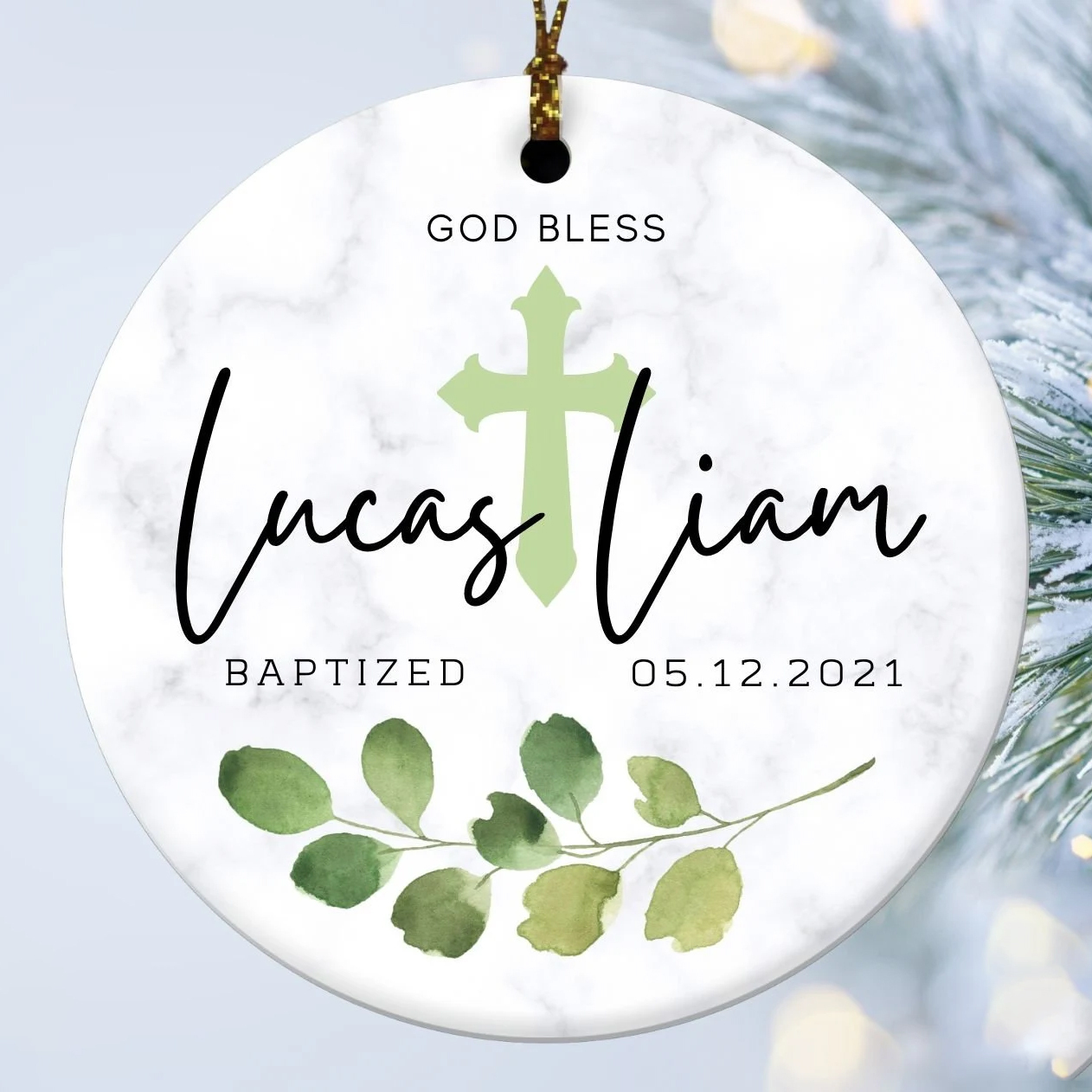 Personalized Baptism Ornaments Decoration | MCGift3604