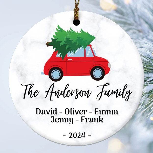 Personalized Family Name Christmas Ornament | MCGift3607