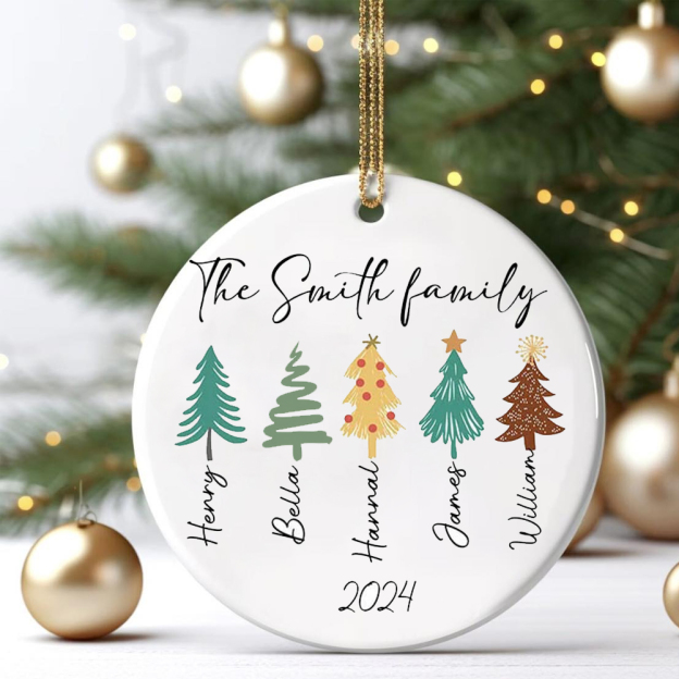 Personalized Family Christmas Tree Ornaments Decoration | MCGift5701