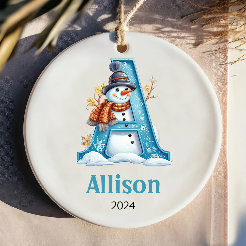 Personalized Christmas Monogram Ornaments Decoration | MCGift5708