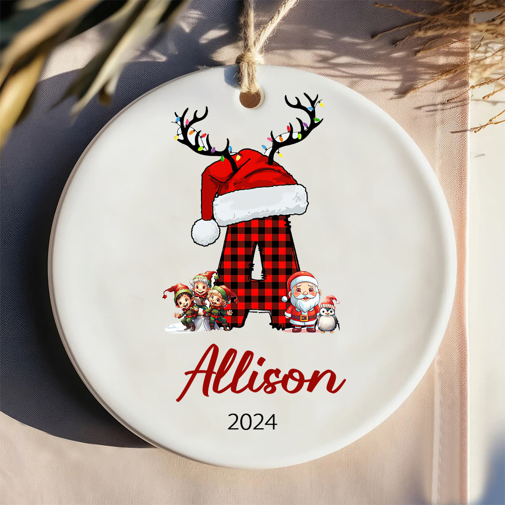 Personalized Christmas Monogram Ornaments Decoration | MCGift5709