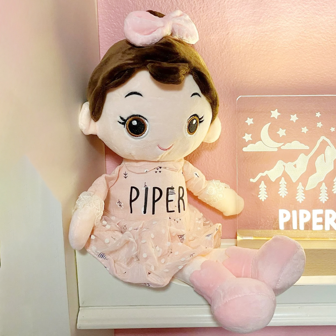 Personalized Kid's Bow Princess Doll | CWToy77