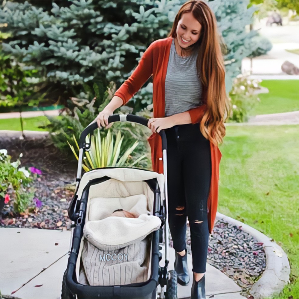 Personalized Embroidery Sherpa Sleeping Bag for Babies | CWBaby93