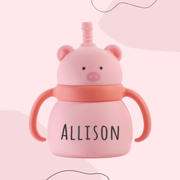 Personalised Baby Food Grade Sippy Silicone Cup  | CWBaby94