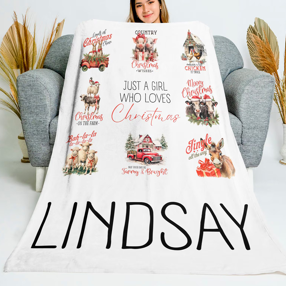 Personalized Merry Christmas Blanket for Comfort & Unique | BKMC23