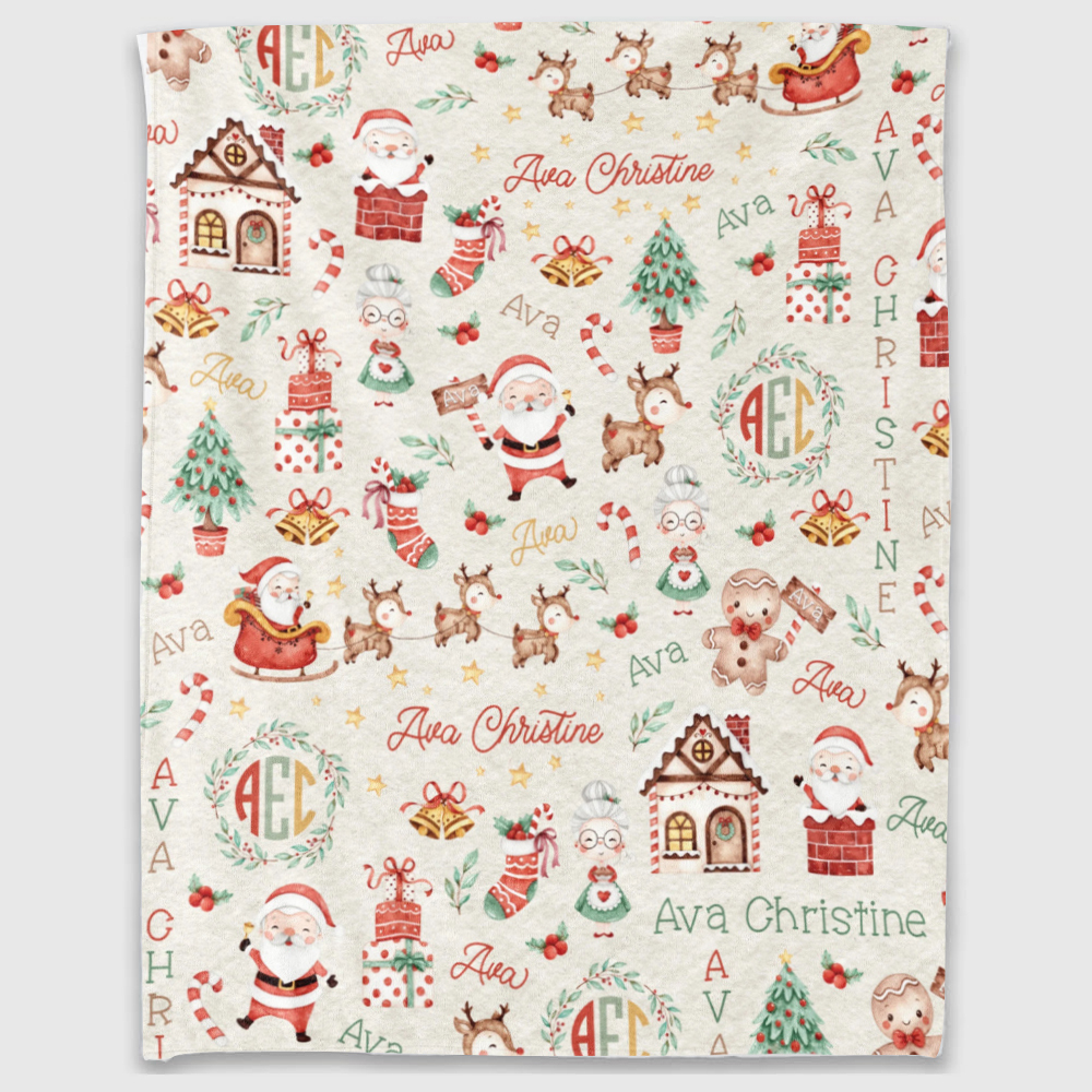 Personalized Merry Christmas Blanket for Comfort & Unique | BKMC29