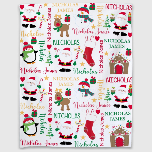 Personalized Merry Christmas Blanket for Comfort & Unique | BKMC32