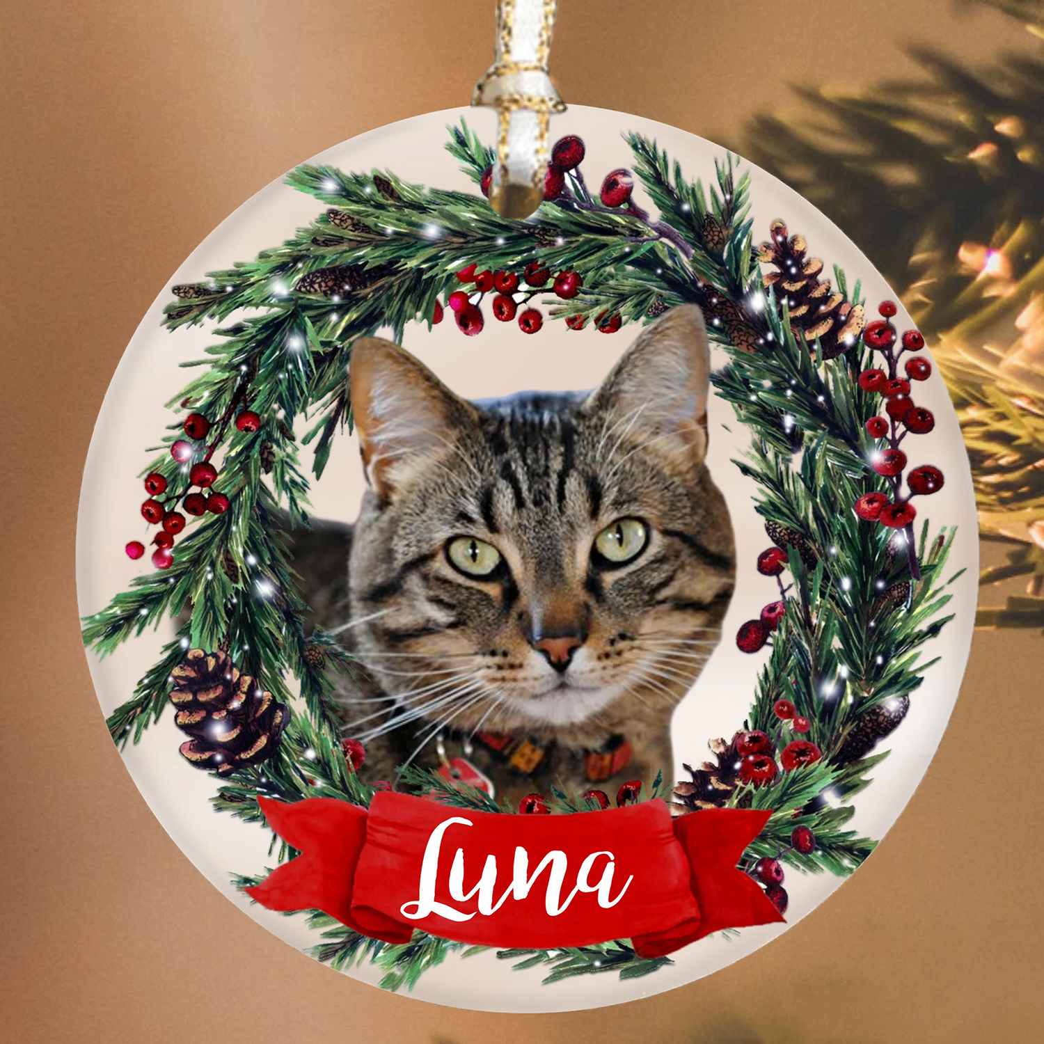 Personalized Pet Christmas Garland Ornaments Decoration | MCGift5715