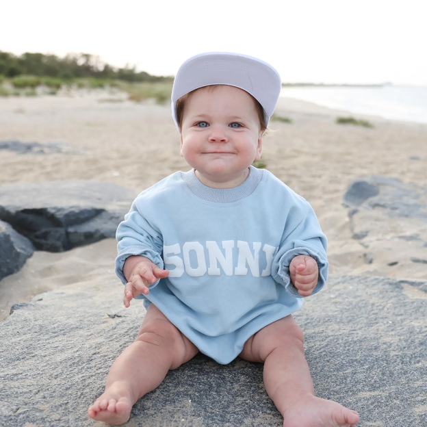 Personalized Puff Name Baby Color Sweatshirt Bodysuit | CWBaby90