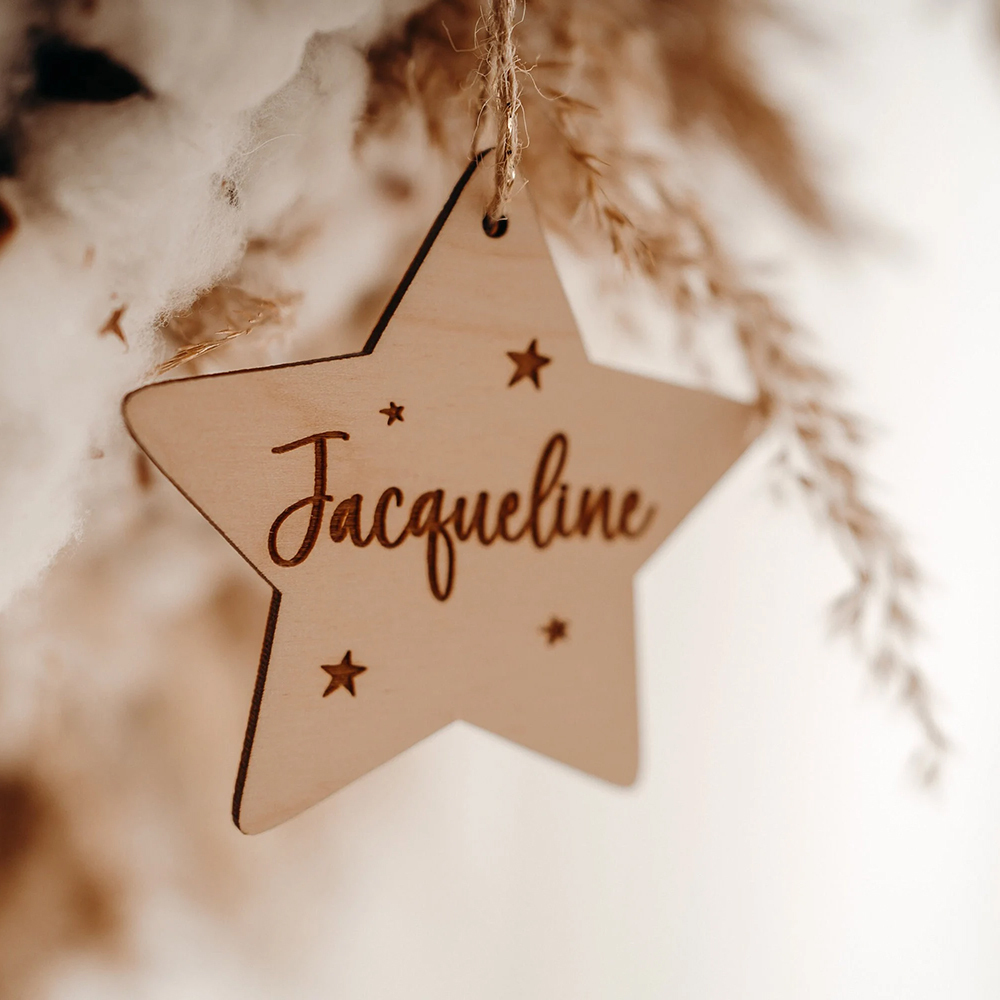 Personalized Christmas Reindeer Wood Ornament | MCGift82