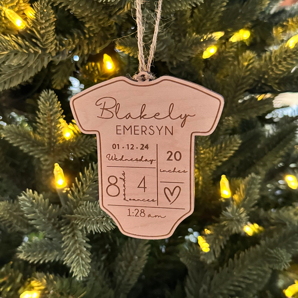 Personalized Baby's First Christmas Wood Ornament | MCGift85