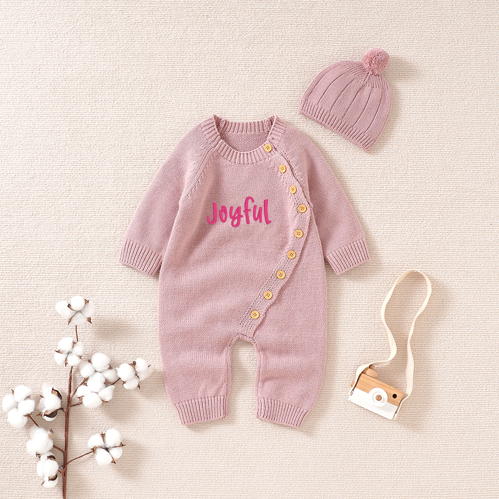 Personalized Embroidered Kids Color Romper Set | inSet13
