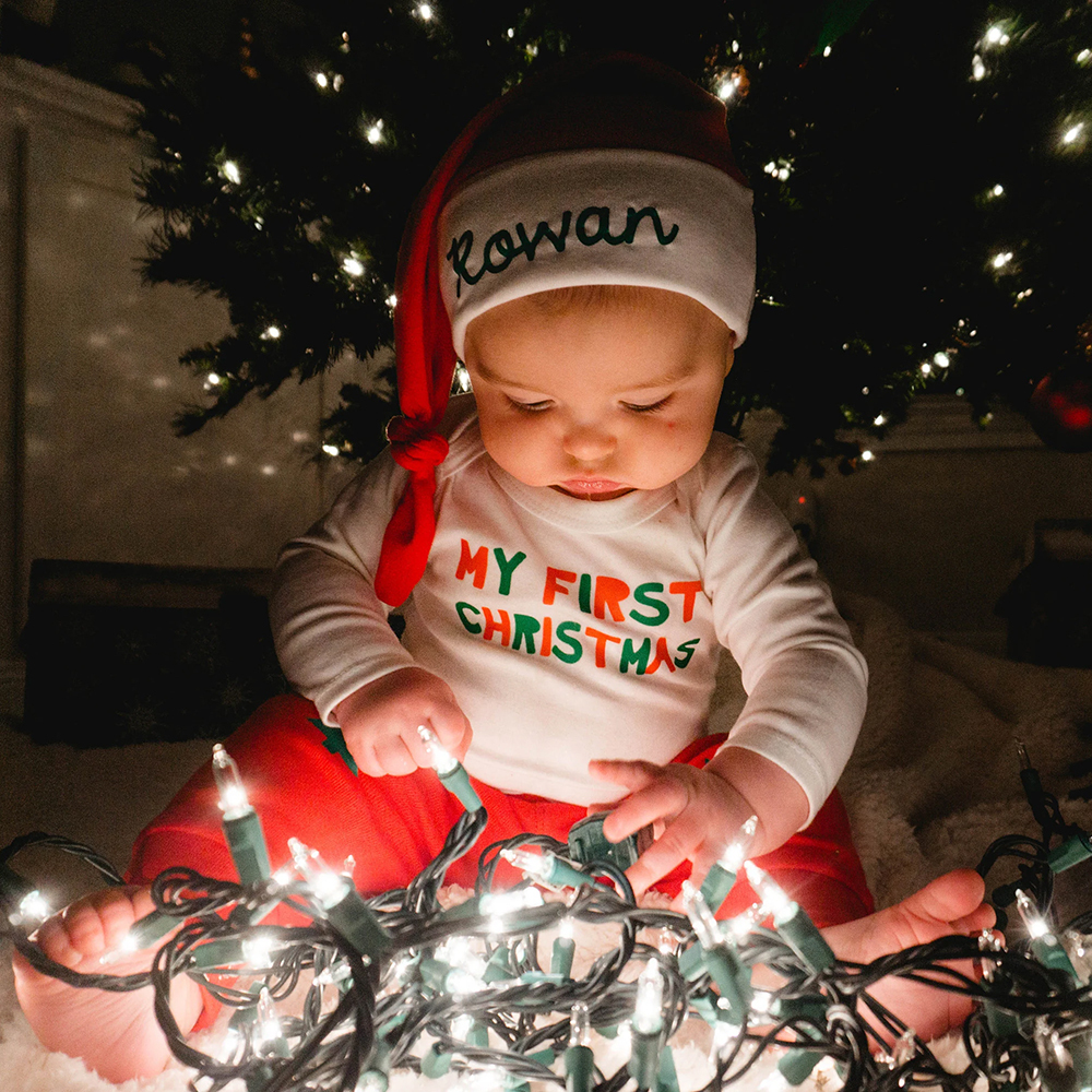 Personalized Baby Christmas Ropmer Onesie Set | MCGift91