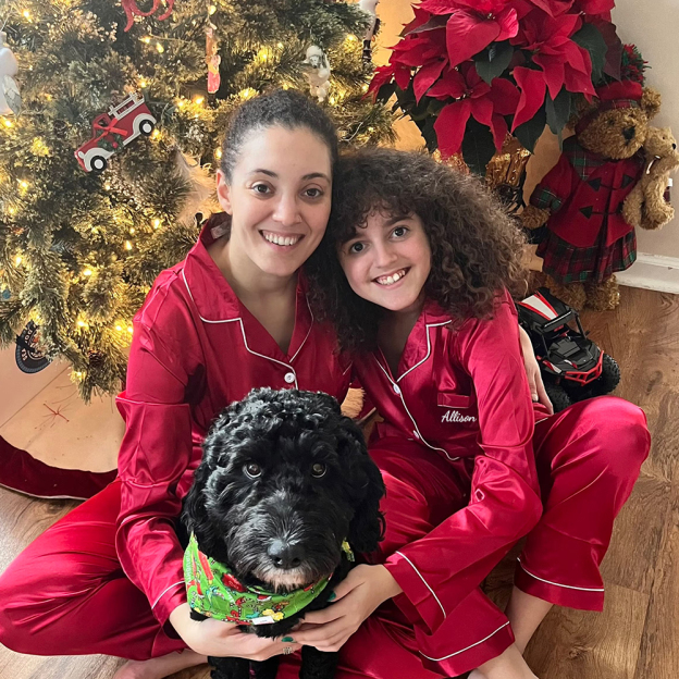 Personalized Christmas Satin Family Pajamas Set | CWFamily15