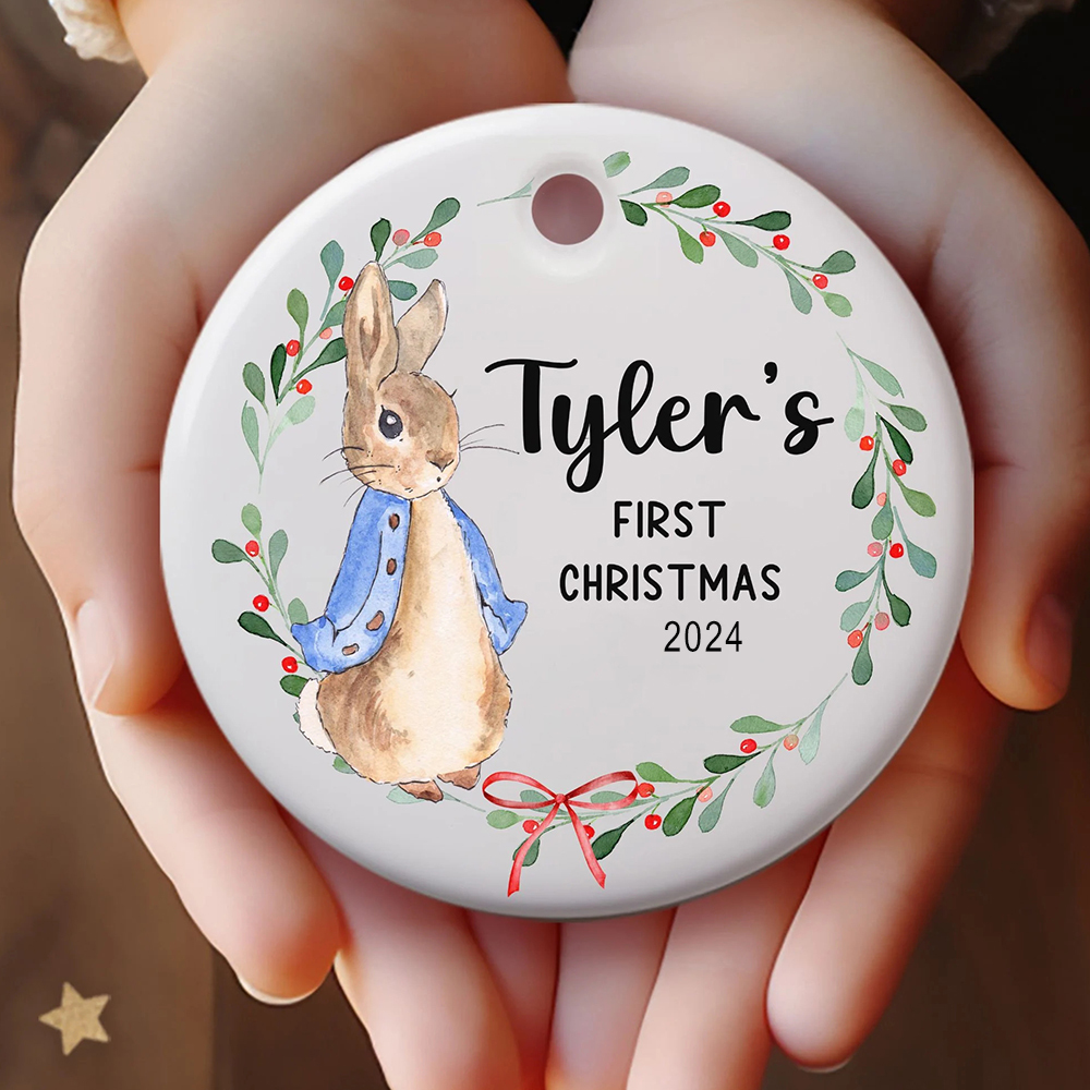 Personalized Lovely Bunny Christmas Tree Ornaments Decoration | MCGift5718