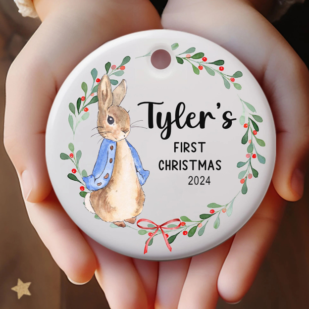 Personalized Lovely Bunny Christmas Tree Ornaments Decoration | MCGift5718