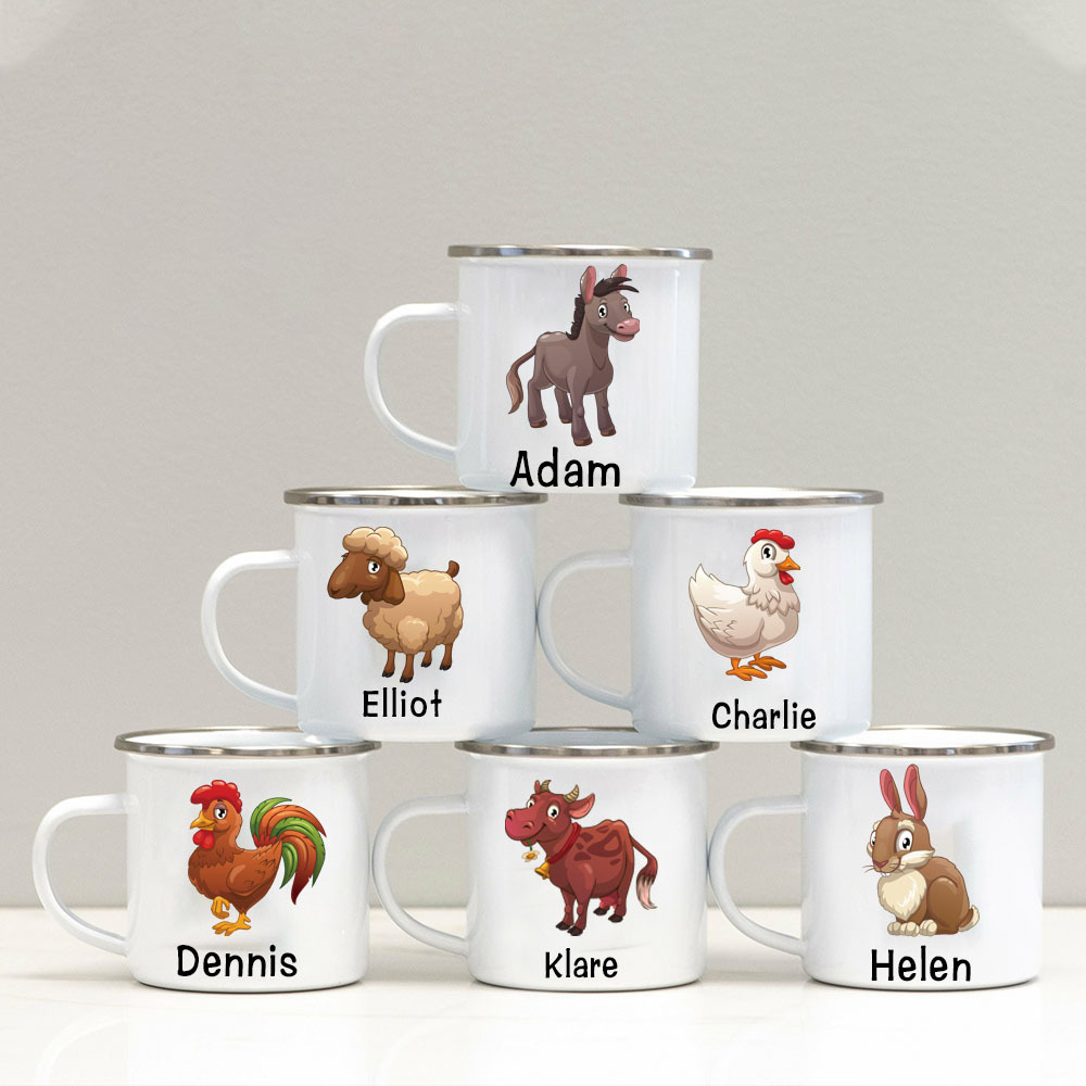 Personalised 12oz Farm Animals Mugs for Kids | KidMug33
