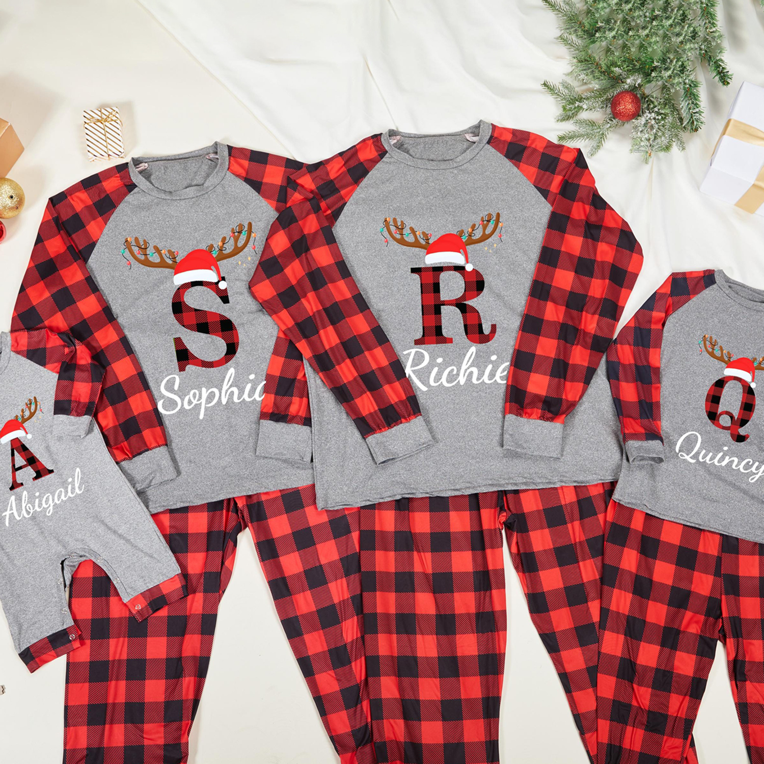 Personalized Matching Family Christmas Pajamas Set | CWFamily0701