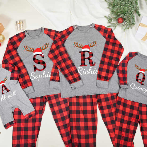 Personalized Matching Family Christmas Pajamas Set | CWFamily0701