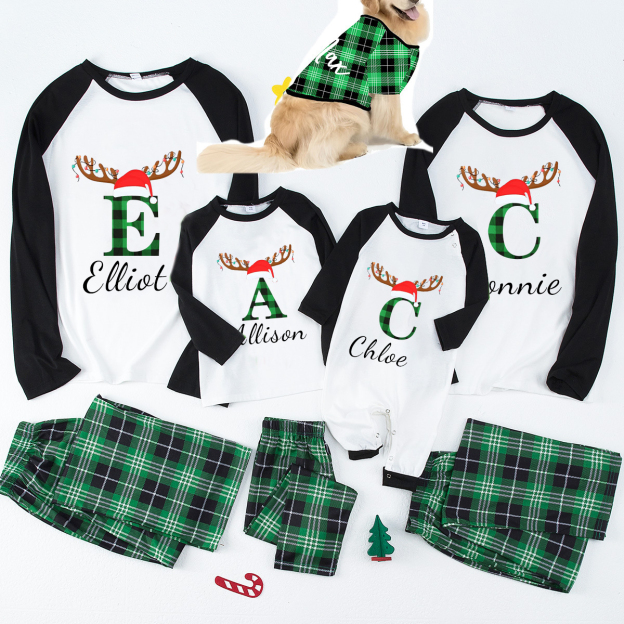 Personalized Matching Family Christmas Pajamas Set | CWFamily0501