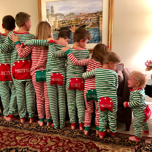 Personalized Embroidery Baby Butt Flap Christmas Pajamas | CWBaby112
