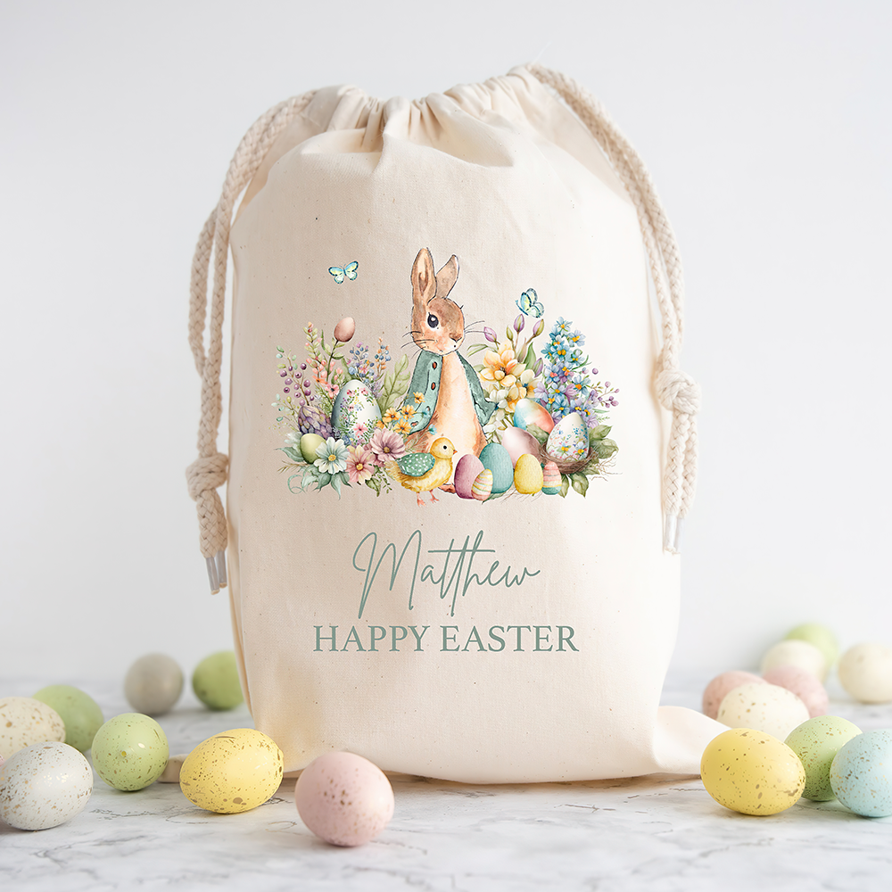 Personalized Name & Initial Easter Gift Sack | CWEaster24