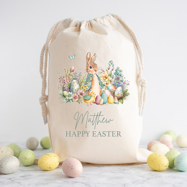 Personalized Name & Initial Easter Gift Sack | CWEaster24