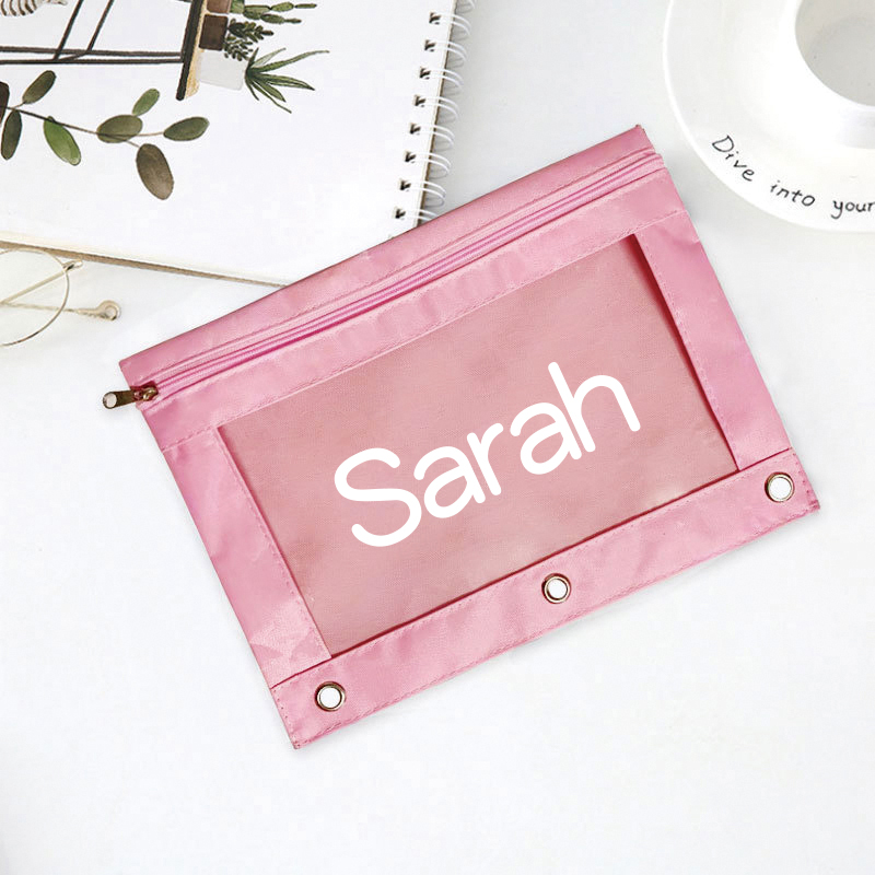 Personalized Canvas Zipper Kid Pencil Case