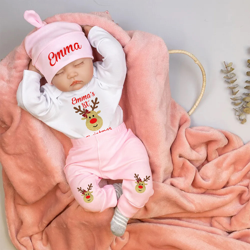 Personalized Baby 1st Christmas Outfit Set | MCGift136