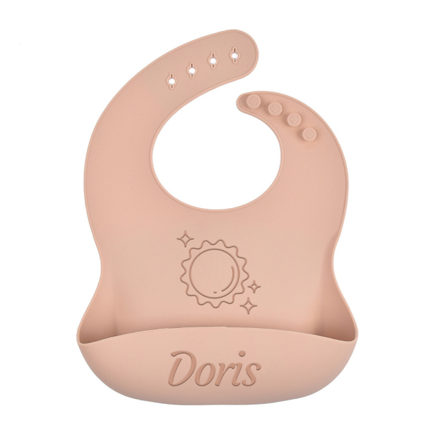 Personalized Baby Reusable Food Grade Silicone Bib | CWBaby299
