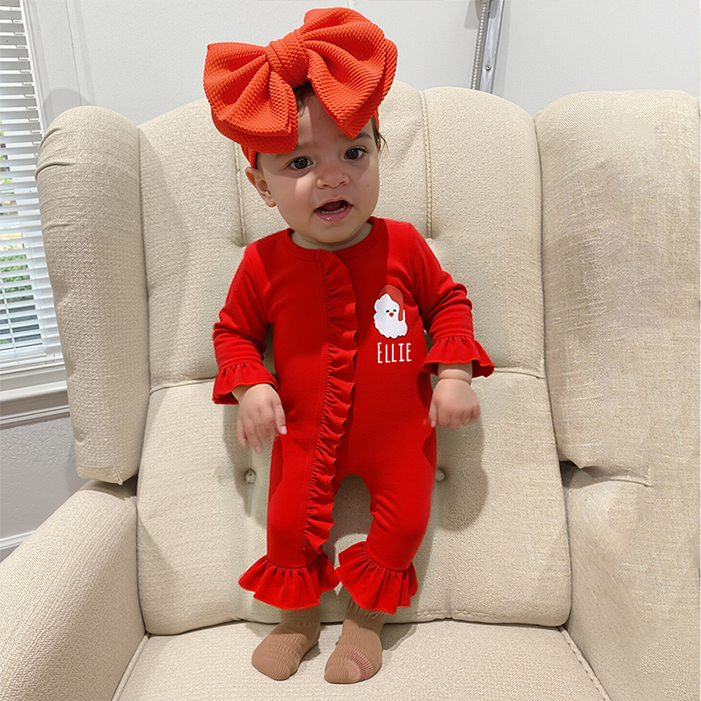 Personalized Baby Christmas Ho Ho Ho Romper | MCGift159